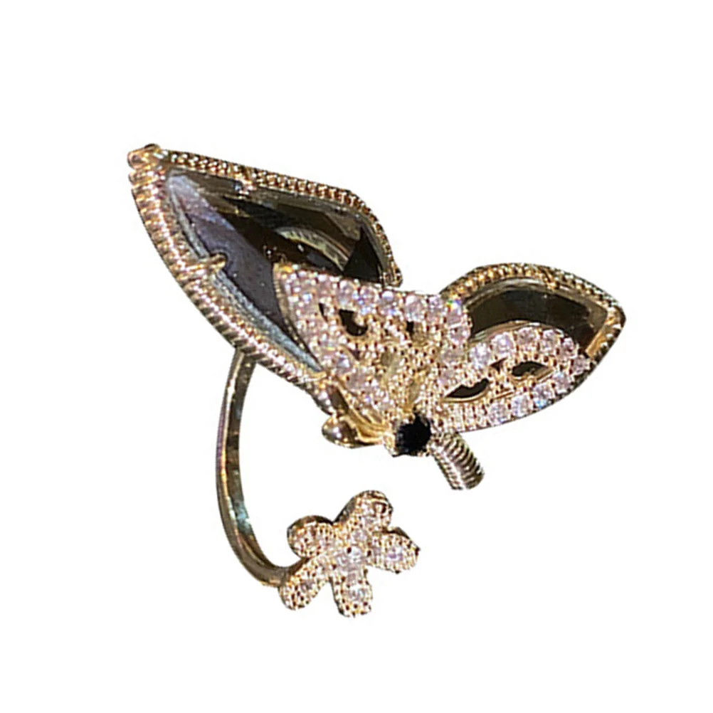 ダイヤモンドクリスタルリングリングナックルパーティーアクセサリーカフ亜鉛合金モデリング愛好家フィンガーバンド