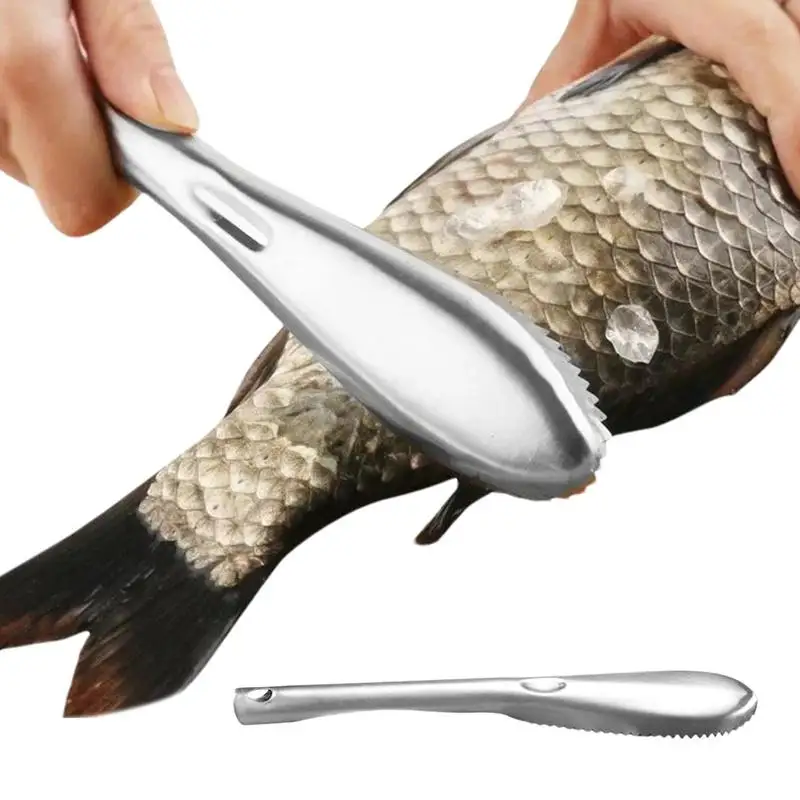 Limpiador de escamas de pescado, herramienta de descalcificación de pescado, diente de sierra portátil, elimina fácilmente las escamas de pescado para limpieza de peces