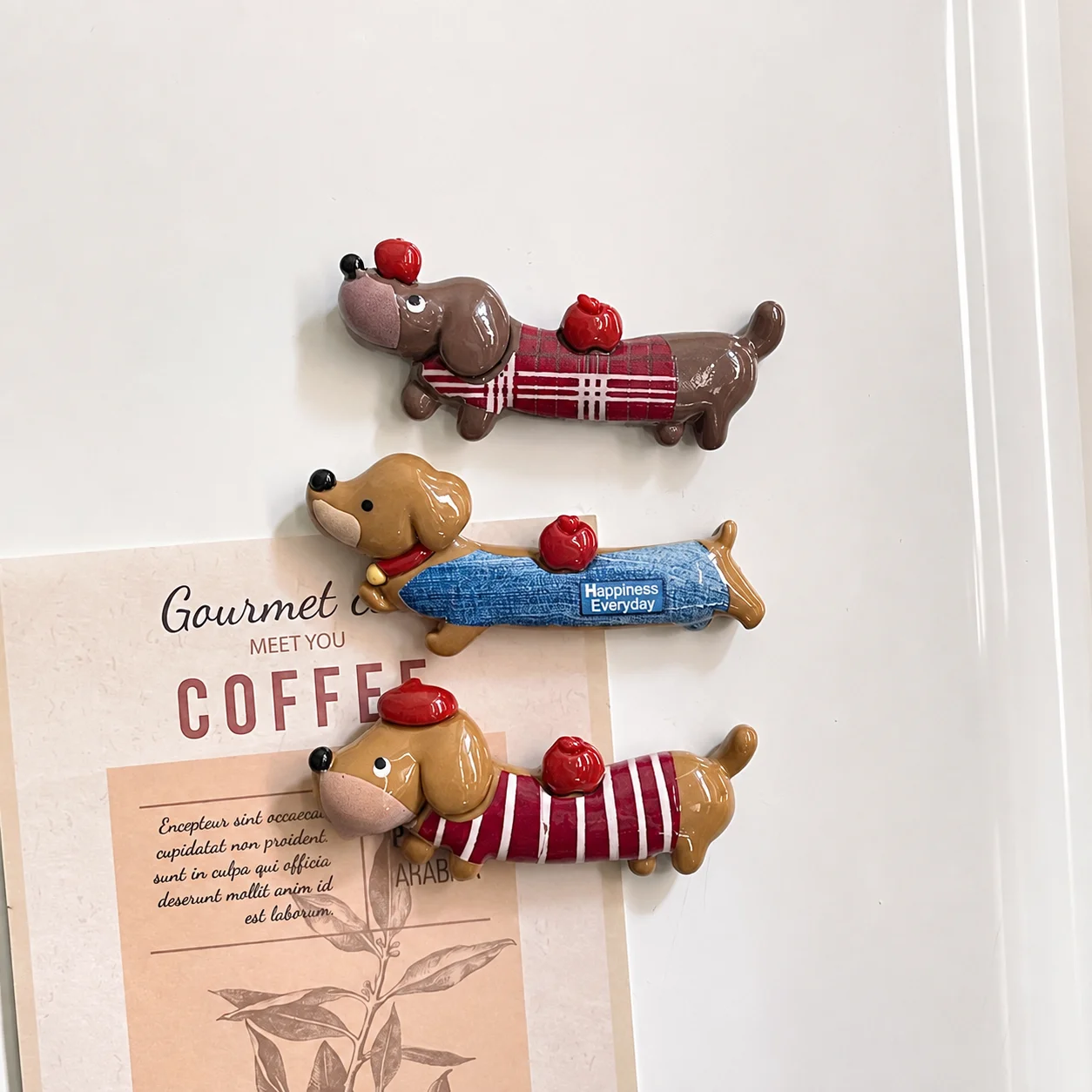Dachshund Fridge Magnet Vivid 3d Fridge Magnet Cartoon Fridge Magnet Cute For Iron Door Iron Surface Office Iron Filing Cabinet