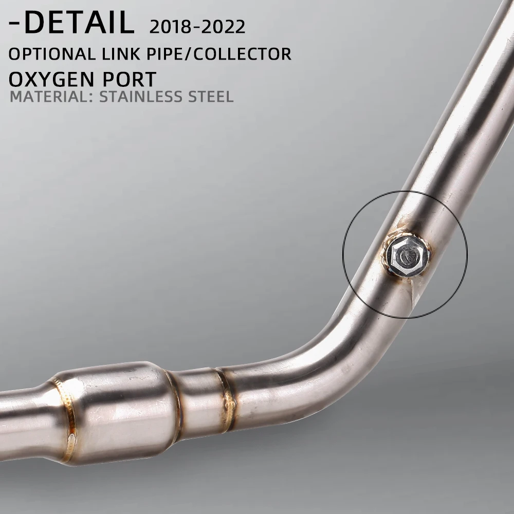 Slip-On For YAMAHA YZF-R15 YZF R15 V3 R125 MT15 MT-15 2017 - 2023 Motorcycle Exhaust Escape Moto Muffler Front Middle Link Pipe