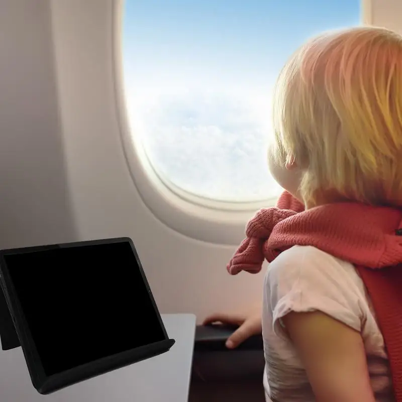 Soporte de teléfono para avión, accesorio de viaje para Smartphone, plegable, Flexible, para escritorio y tableta