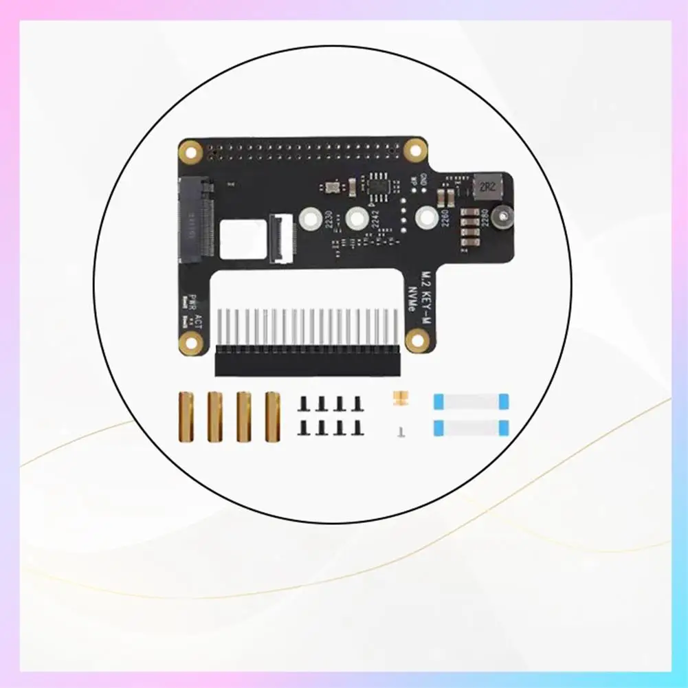 

T23C X1015 For Raspbery Pi 5 Expansion Board PCIE To M.2 NVME SSD Adapter Board Support Nvme M.2 SSD Hailoai Module For RPI 5