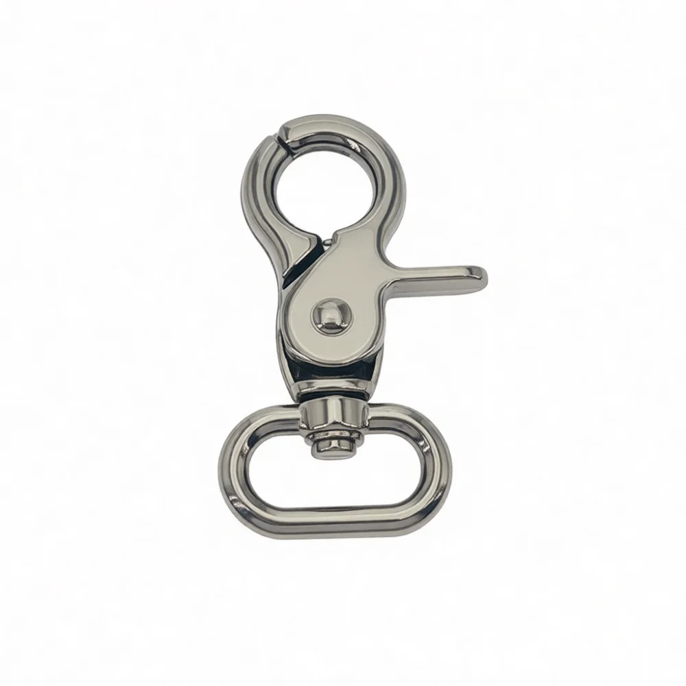 Metal Swivel Snap Hook For Dog Harness Strap Zinc Alloy Bag Clasp Hardware Component For DIY Purse Wallet Making Accessory