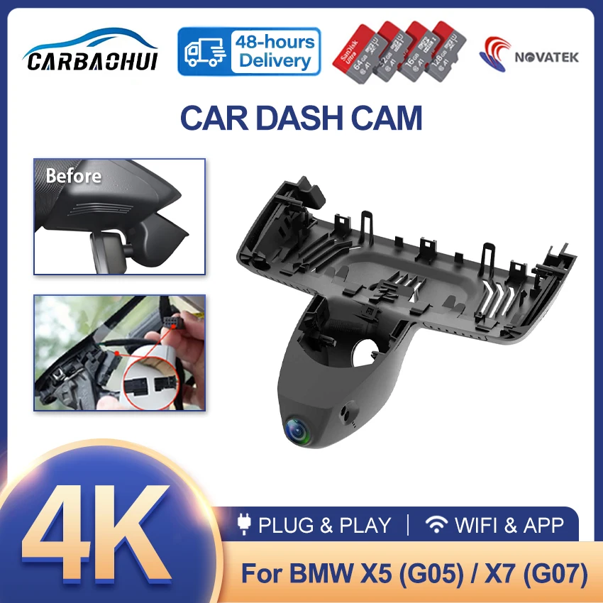 

Plug and Play Car DVR 4K HD Video Recorder Dash Cam Camera For BMW X3 G01, X5 G05, X7 G07, 318i 320i G20 G21, 430i G22, 240I G42