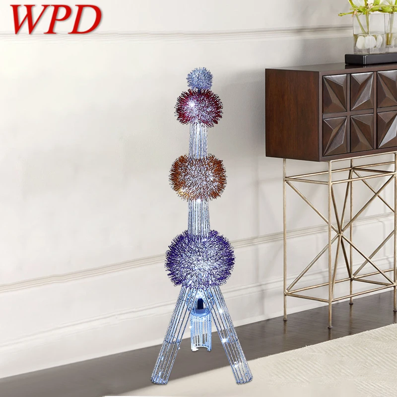 WPD Nordic Floor Lamp Modern Art Living Room Bedroom Hotel LED Aluminum Wire Originality Tower Decorative Standing Light