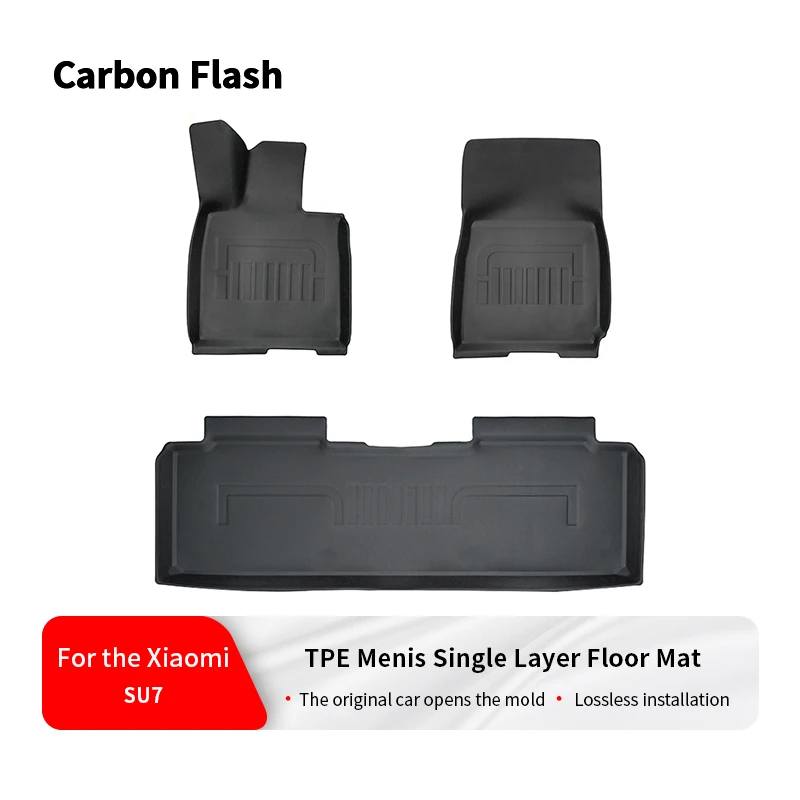 

Коврики Carbon Flash подходят для автомобиля Xiaomi SU7, TPE, однослойные, для пола автомобиля.
