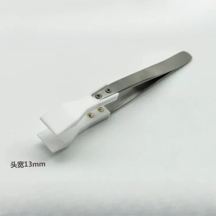 Wide‑Tip PTFE Wafer Tweezers, Large‑Opening Semiconductor Silicon Wafer Clamp, High‑Temp & Corrosion‑Resistant Lab Handling Tool