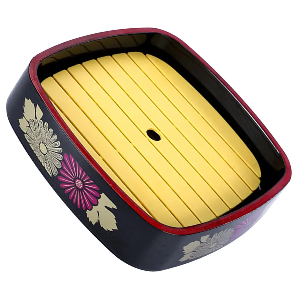 

Sushi Sashimi Plate Japanese Dish Small Square Chrysanthemum Tray With Divider Easy Clean Smooth Surface For Restaurants Hotels