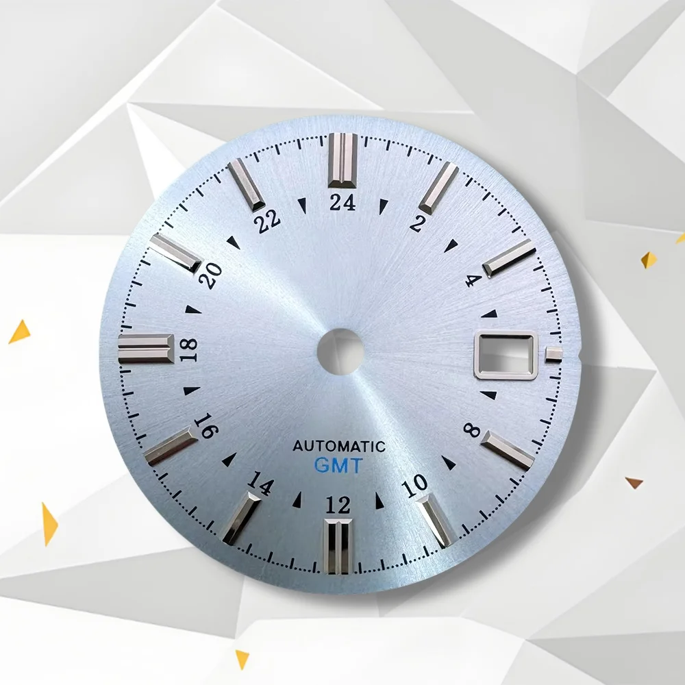 Latest styles 31mm S/G S Logo Dial GMT Dial Fit NH35/NH36/4R/7S Movement Applied Index Riveted Watch Modification Accessories