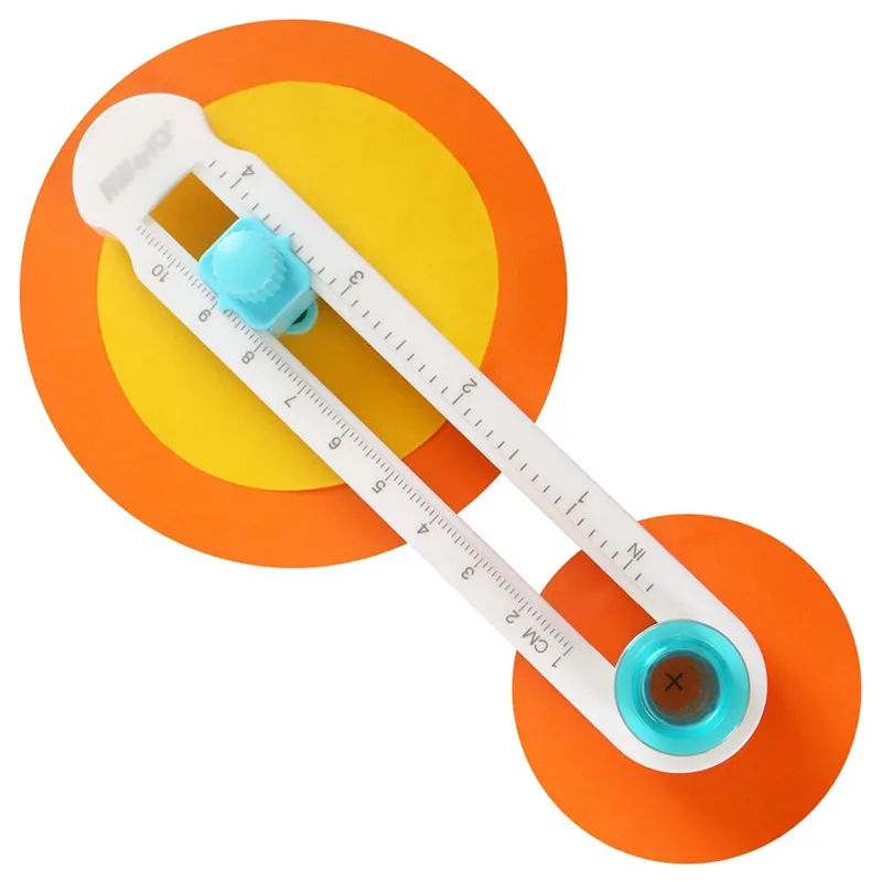 Kaluofan Circle Paper Cutter , Adjustable Any Size 2-20CM DIY Circle Cutters for Crafts, with Bottom Blade Guard