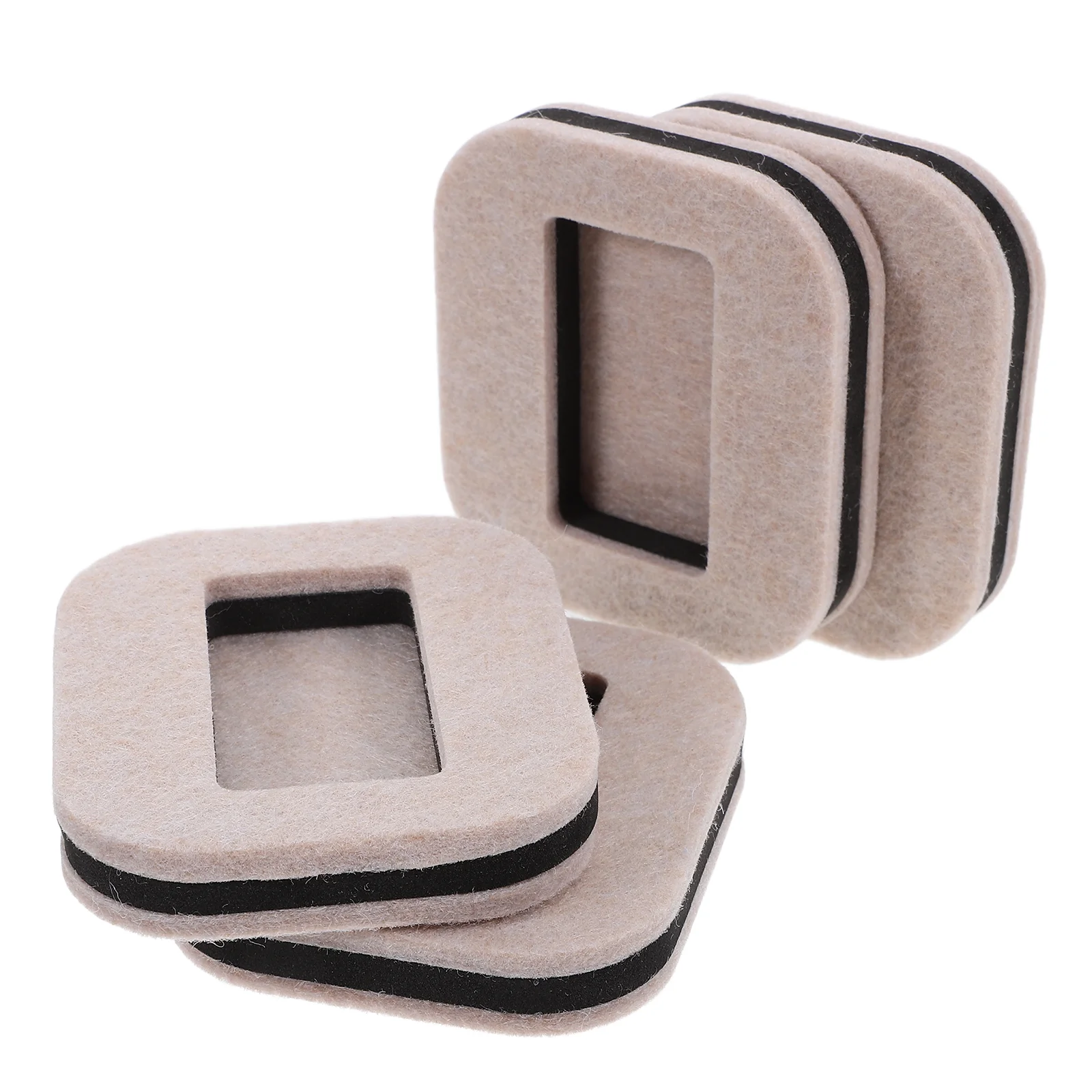 Borracha Rolo Pad Cadeira Pés Pavimento Protetores, Coaster Móveis, Rolha Roda, Foot Pads, Acessório Plástico, Feltro, 4 pcs