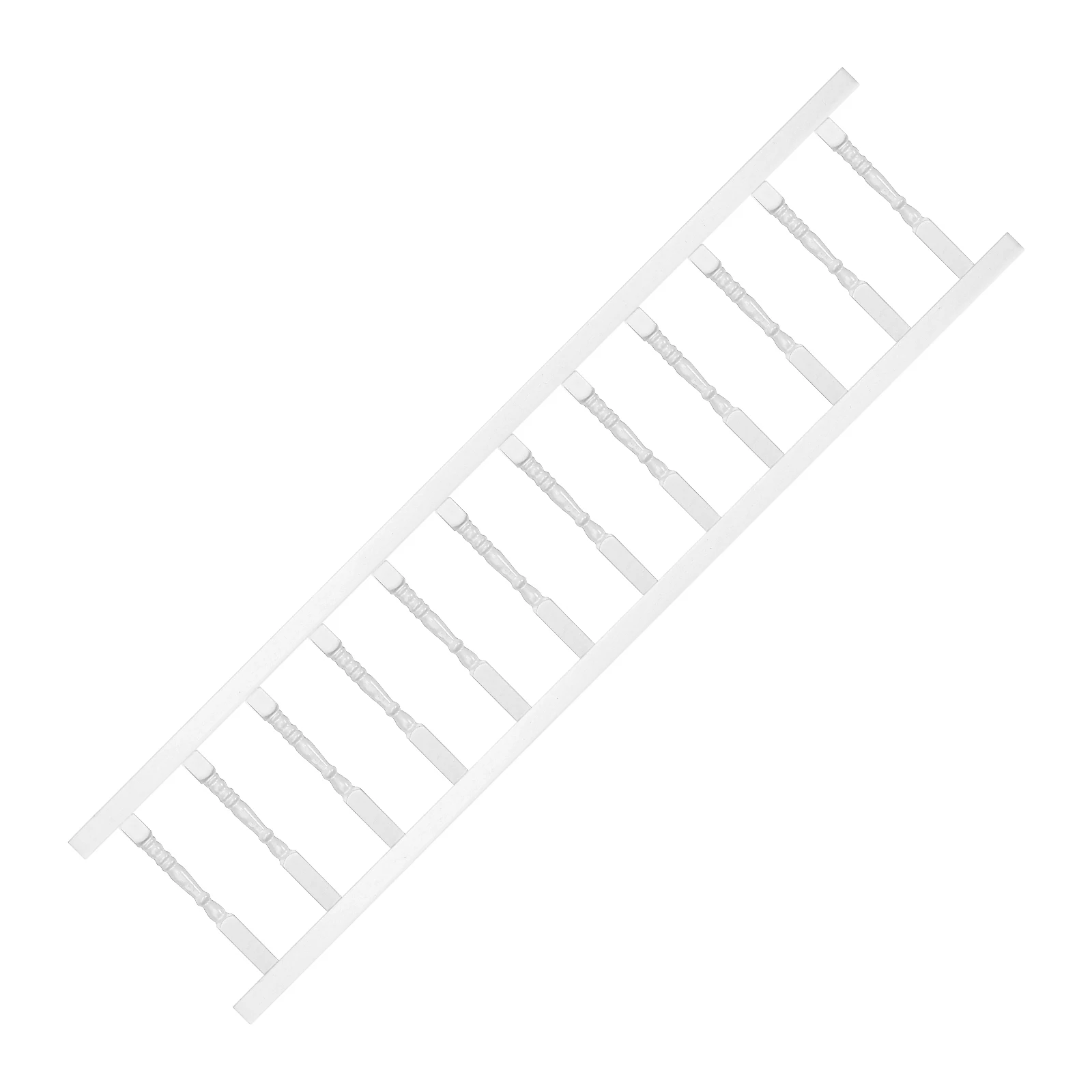 1pc 미니 흰색 나무 난간 경량 DIY 하우스 장식 소형 가구 난간 액세서리 장난감 소품
