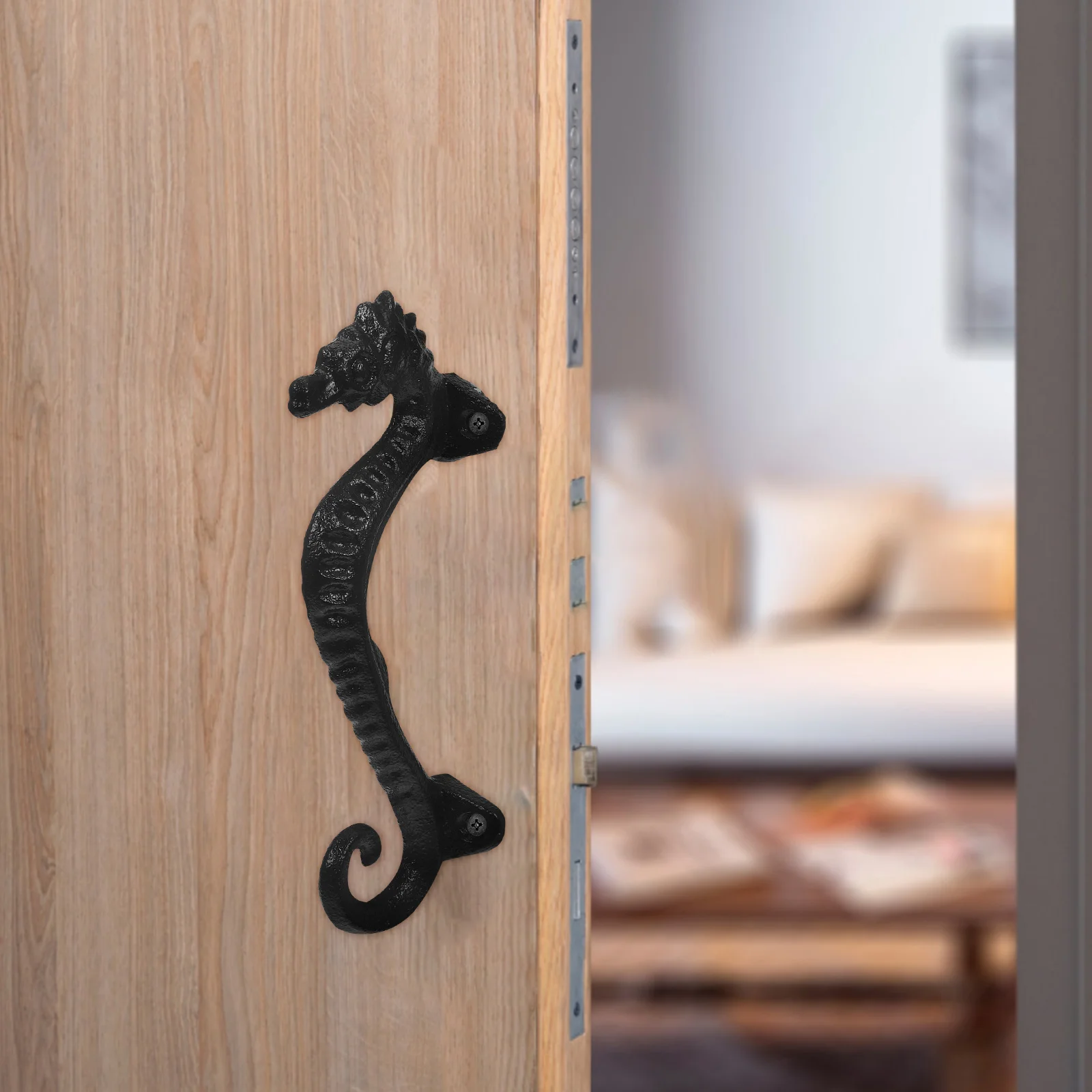 Cast Iron Seahorse Handle Door Handles Furniture Grips Drawer