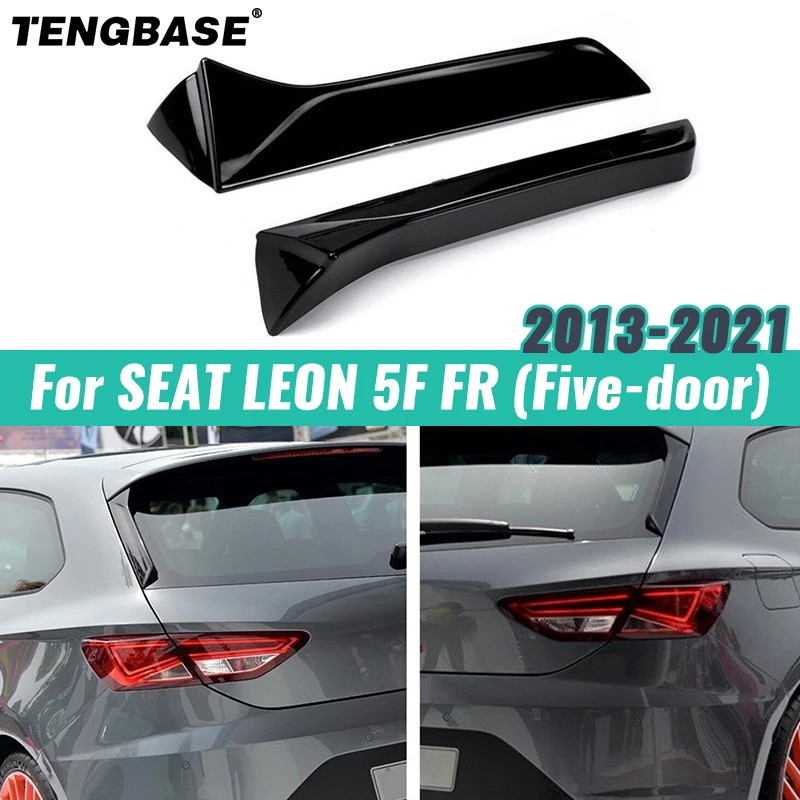 

2Pcs Car Window Trim Lip Spoiler For Seat Leon 5F FR Mk3 MK3.5 Rear Roof Wing Side Edge Tail Flap Rear Vertical Spoiler