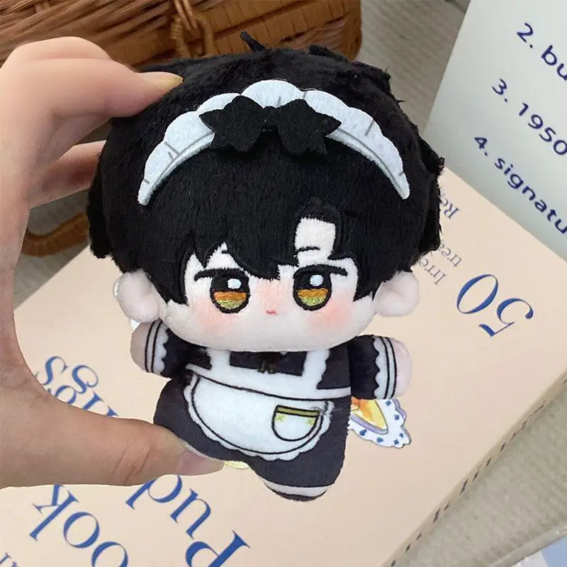 10cm Anime Love and Deepspace Zayne Cosplay Cat Ear Tail Plush Doll Stuffed Toys Pendant Backpack Keychain Plushie Kid Gift