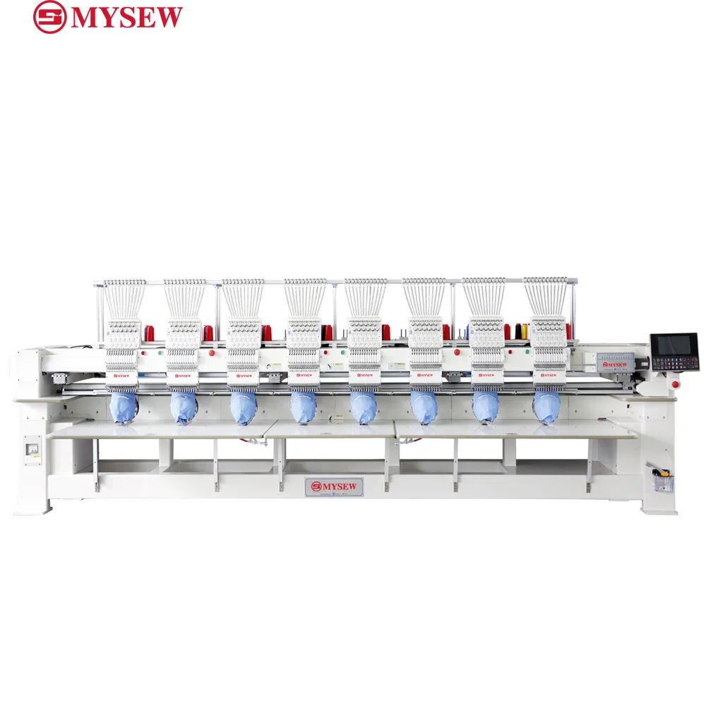 MHS1208H Industrial 12    8 Heads Hat T-shirt Multifunctional High-Speed Embroidery Machine for Sale with Long Serve Life
