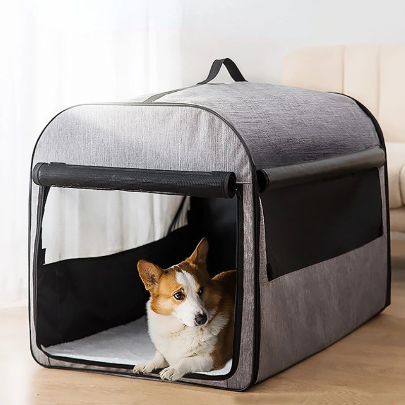 Portable Dog Carrier Bag Pet Car Travel Crates Vehicle Folding Soft Bed Collapsible Kennel House