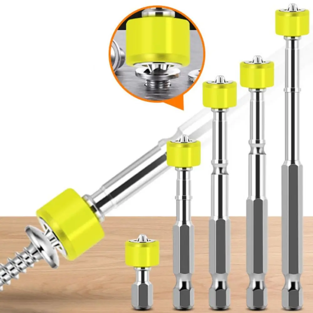 Anti-Slip Magnetic Screwdriver Bit High Hardness Impact Resistance Cross Screwdriver Head Hexagonal Handle 25-150mm