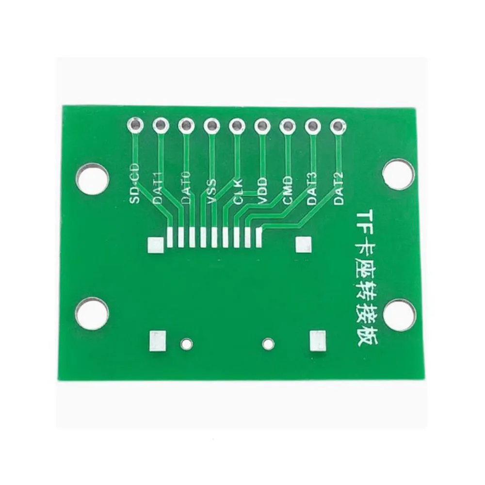 2pcs 9P TF Slot Welding Type SD Socket with 2.54mm PCBBoard Self-Spring Micro SD Connector Card Slot