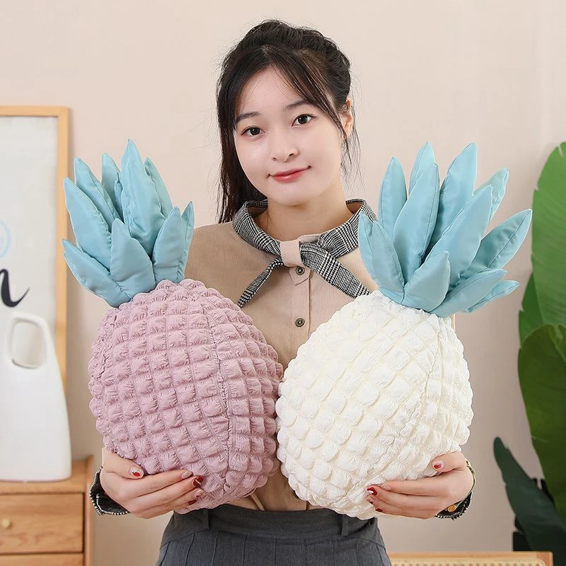 50cm 대형 파인애플 창의적인 봉제 인형 대형 부드러운 파인애플 식물 베개 과일 인형 어린이 생일 선물로