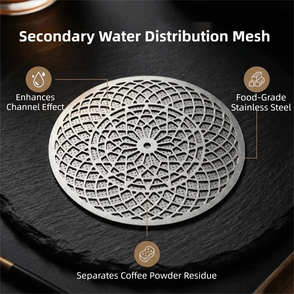 51/53/58mm Espresso Puck Screen Reusable Stainless Steel Dispersion Plate Easy Clean Even Extraction Coffee Filter Mesh