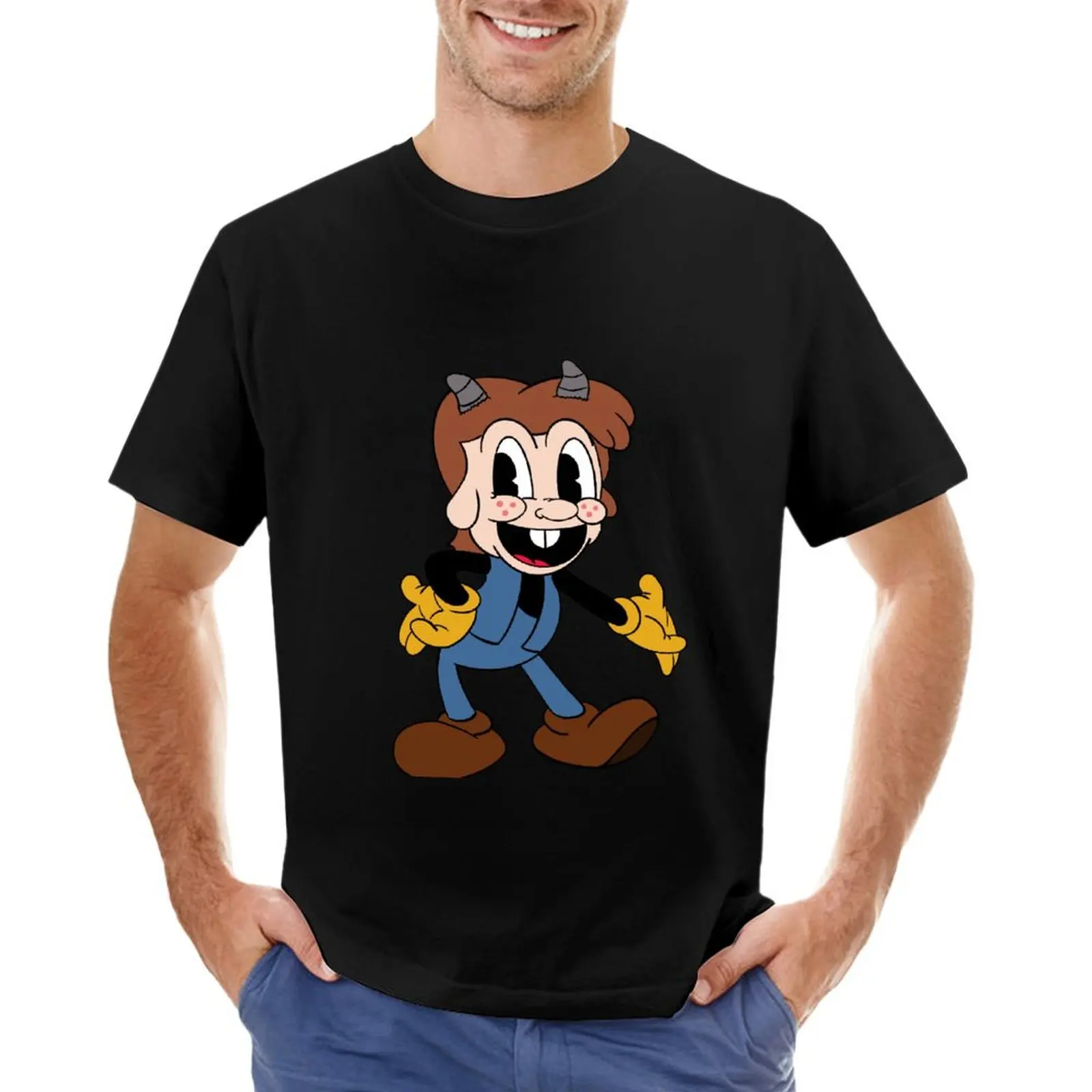 Richie Inkwell Billie Goat Mascot Full Body T-Shirt sublime quick-drying Blouse big and tall t shirts for men