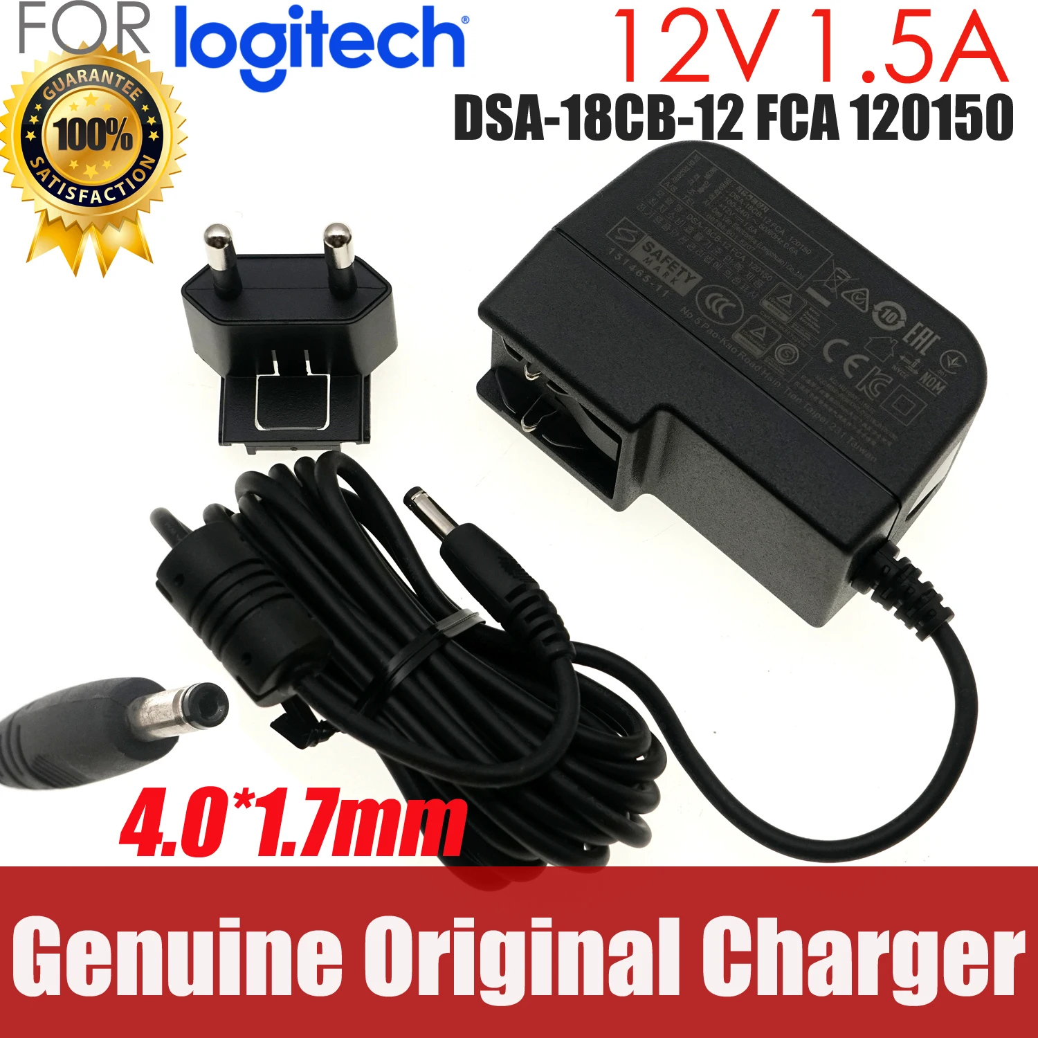 

Genuine Switching AC Adapter DSA-18CB-12 FCA 120150 Charger for Logitech Camera CC3500e CC2900ep CC4000e CC2000e Power Supply
