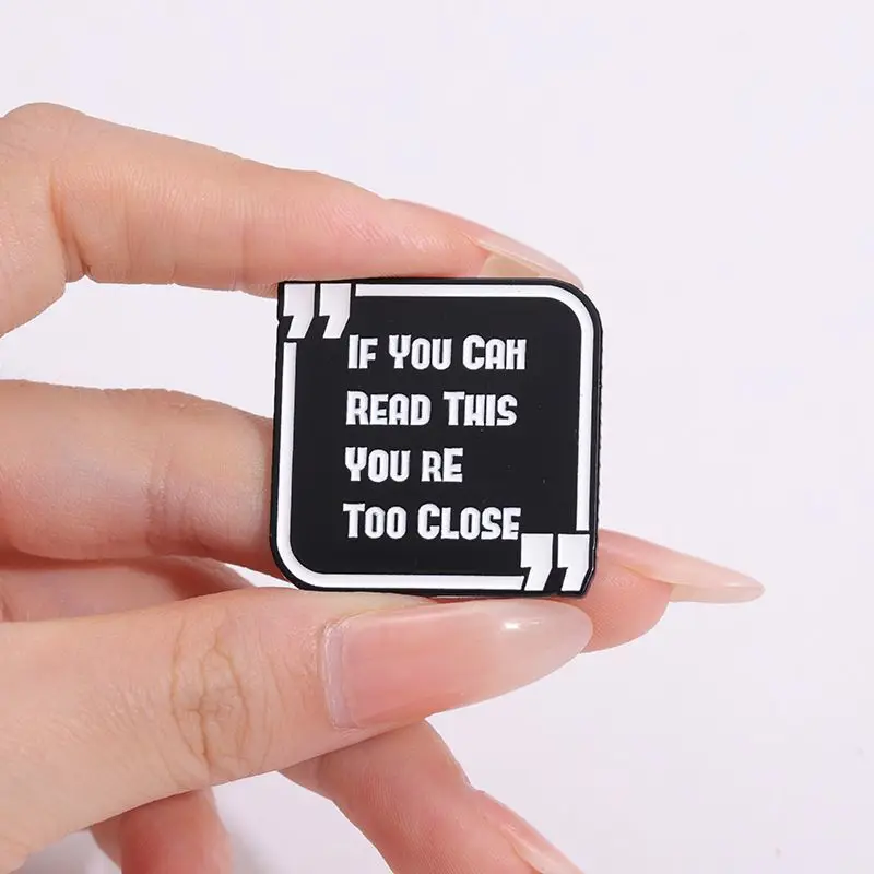 Don't Get To Close To Me Metal Brooch For Social Anxiety Disorder On Bags Clothes Funny SAD Badges Brooches Social Phobia Pins