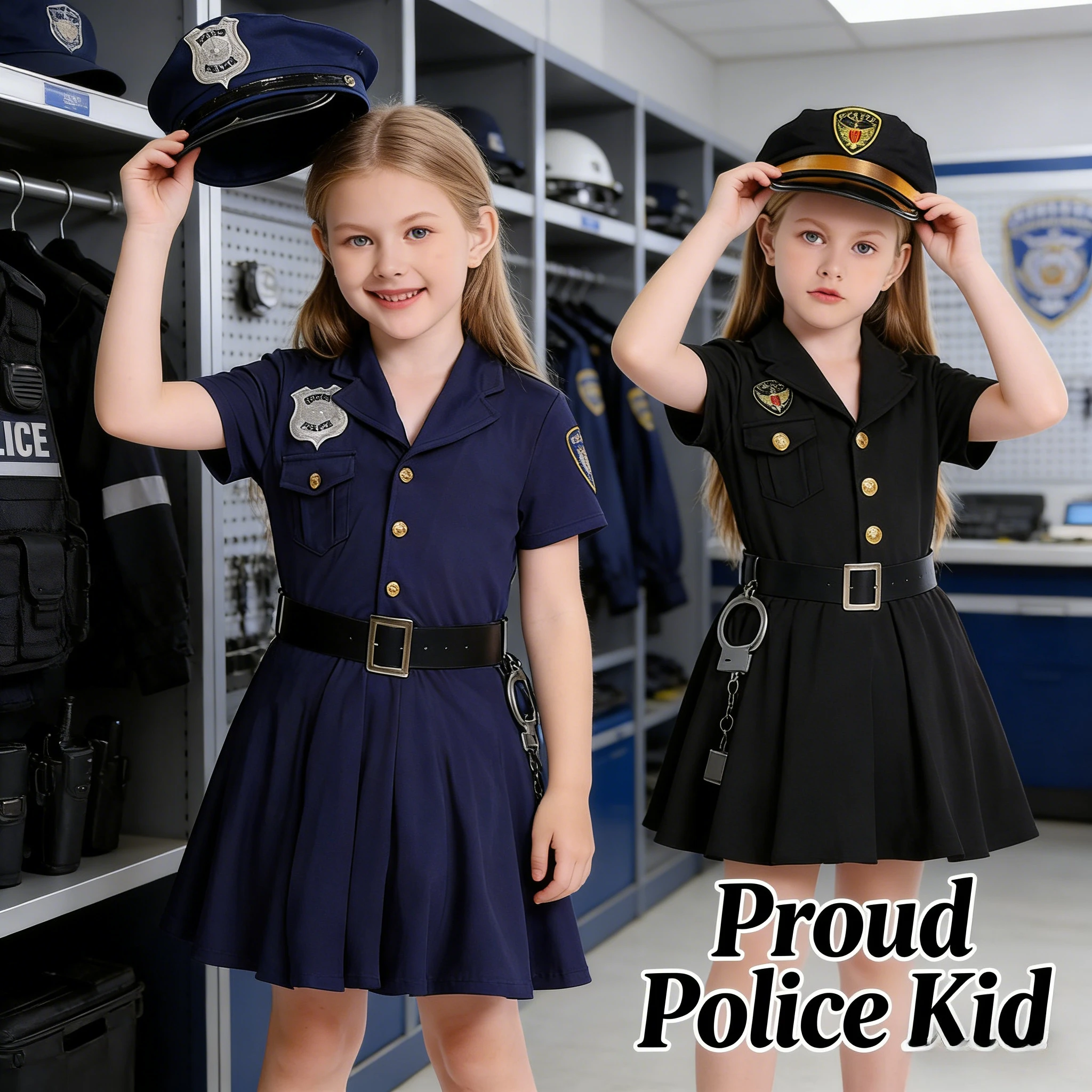 

Новый детский костюм для девочек: темно-синее/черное платье для косплея, ролевых игр и сценических выступлений