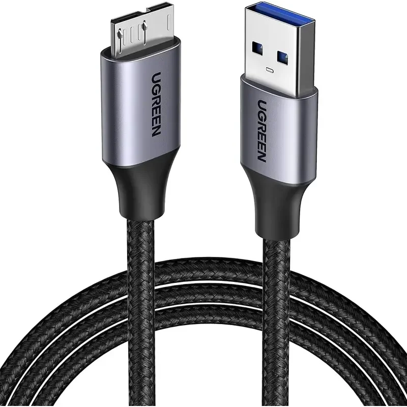 NEW UGREEN USB 3.0 A to Micro B Braided Cable 5Gbps 5V2.4A 10x Faster Data Sync Charging for Ext HDD PC Laptop