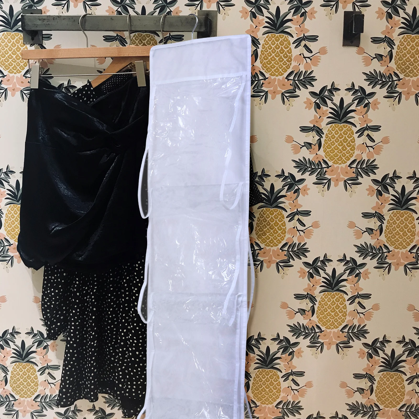 

1Pcs Double-Sided Transparent PVC Bag Storage Holder Door Hanging Handbag Organizer Closet Organizer Purse Bag Storage