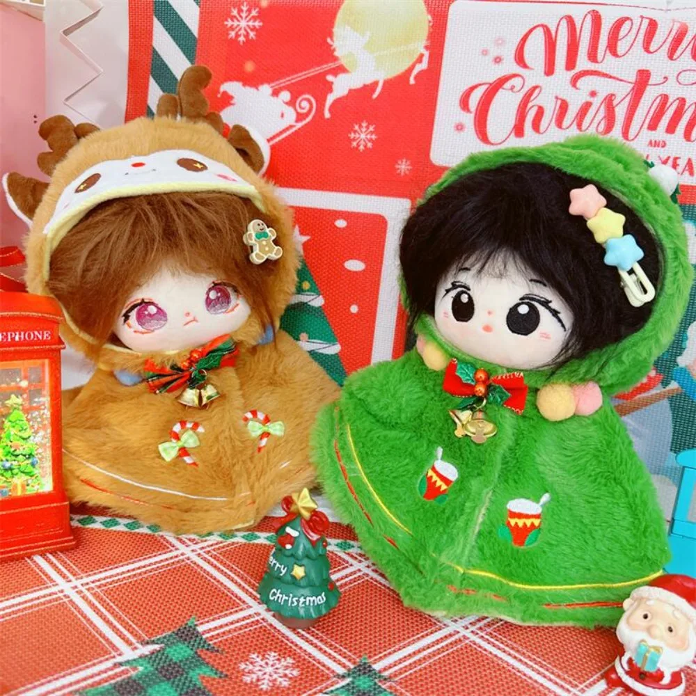 

Christmas Shawl 20CM Cotton Doll Clothes Plush Cloak Replacement Stuffed Doll Clothes Suit Changing Outfit Plush Toys Clothes