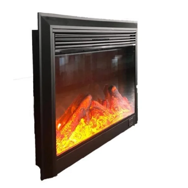 Modern Electric Fireplace LED Flame Heater 1500W Remote Control Steel Material for Hotel Use English Operating