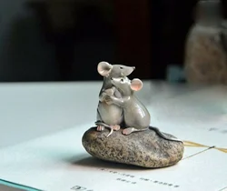 Two Mouse Hugging Mini Collection Fantasy Decor Figurine