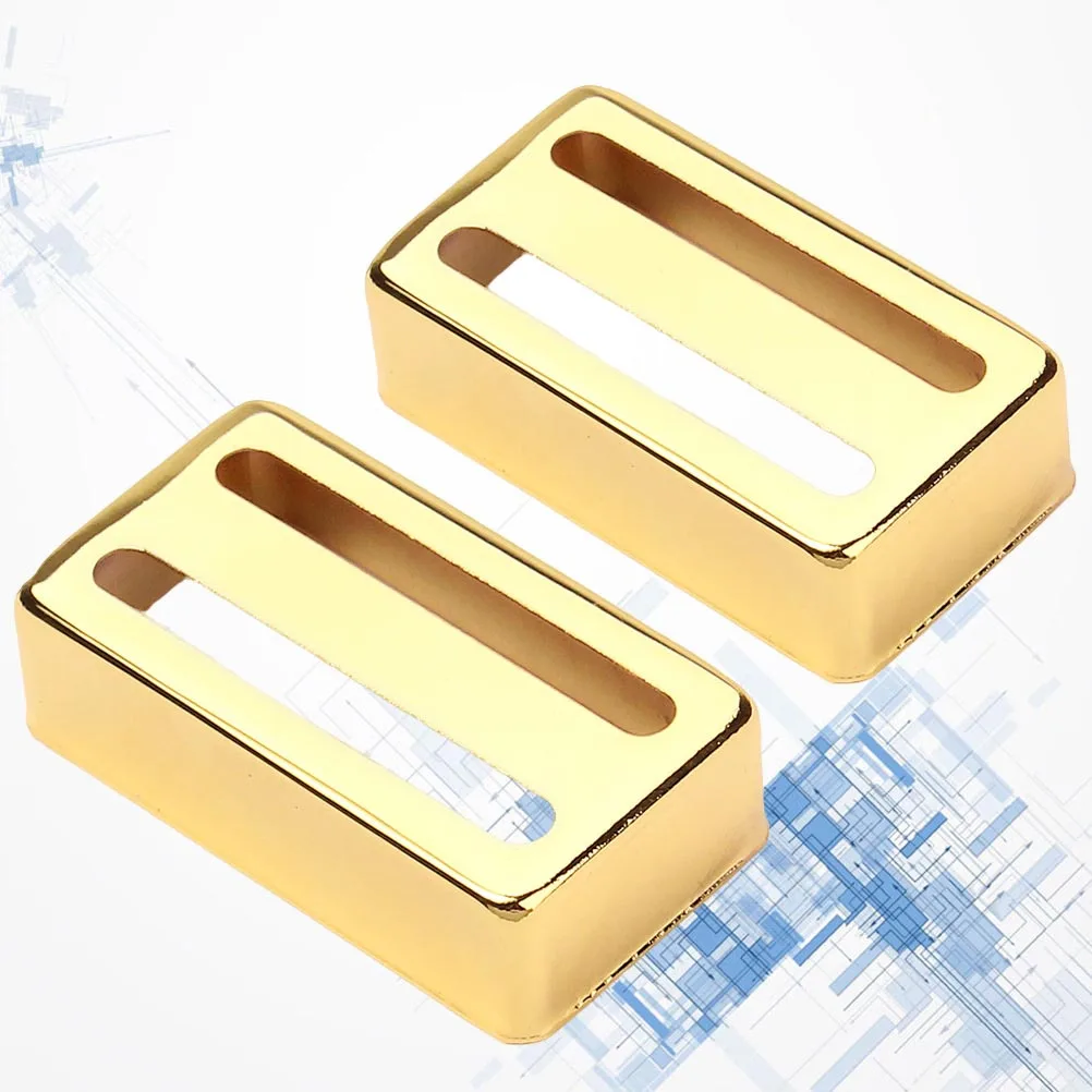 

2Pcs Electric Guitar Pickup Covers Set Dual Coil Metal Upgrade Replacement Golden Tone Performance Gb311 Compatible