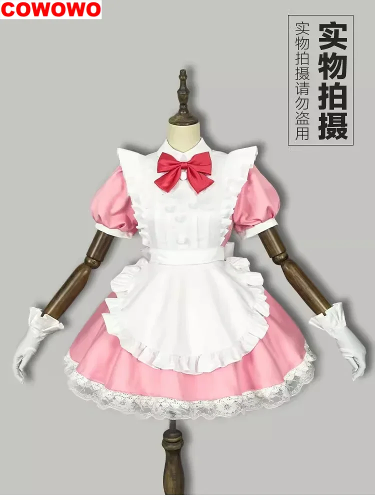 COWOWO Puella Magi Madoka Magica Akemi Homura Kaname Madoka Cosplay Costume Lovely Maid Uniform Dress  Clothing Halloween Party