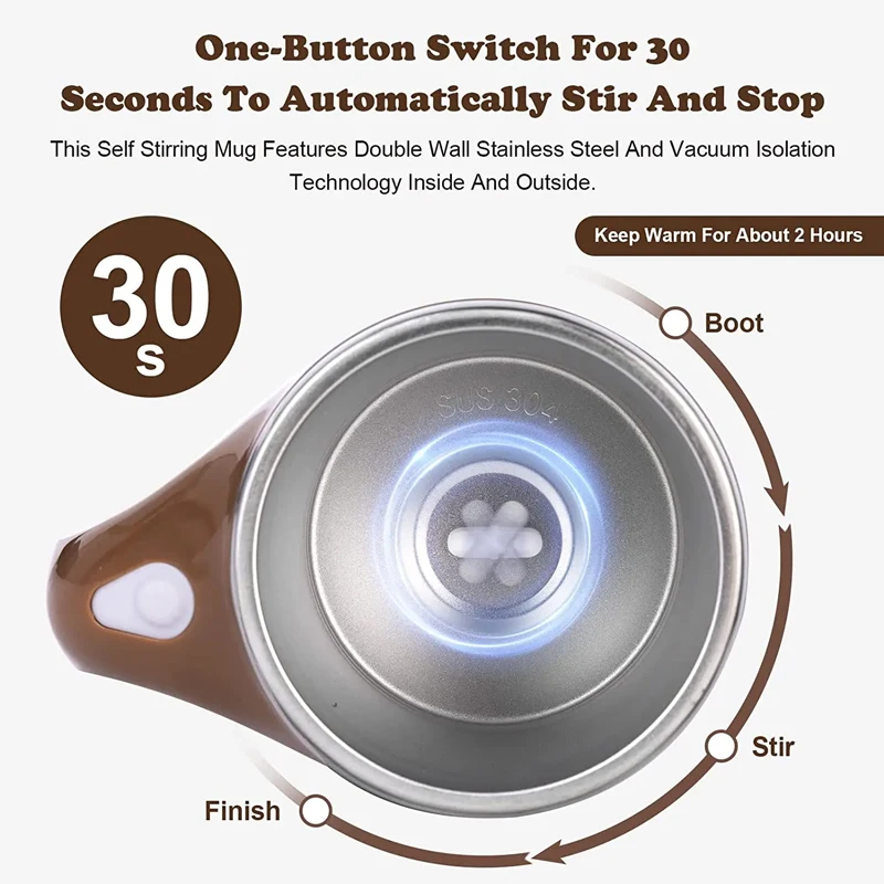 Multifunctional Automatic Mixing Cup Electric Milk Cup Magnetic Rotating USB Charging Milk Frother Coffee Mixing Cup