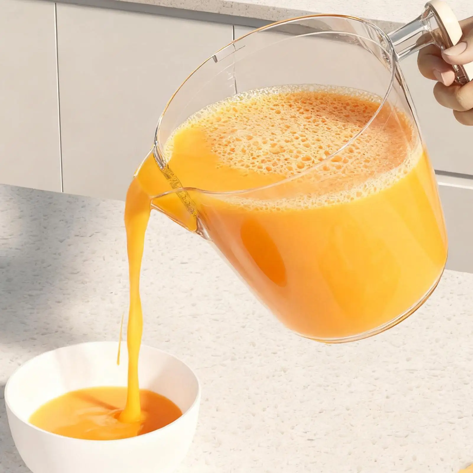

Egg Mixing Mug Hand-Pressed Mixing Cup Egg Beater 550ml Meal Prep Food Mixer Kitchen Baking Tool For Beverages Cream Batter