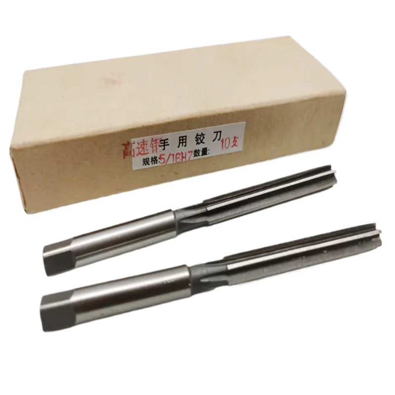 H7 American manual reamer 1/8 3/16 1/4 5/16 3/8 1/2 5/8 3/4, HSS square handle chuck reamer, used for precision cutting of holes