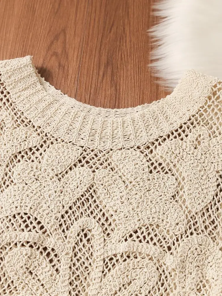 Design Sensation Gilet lavorato a maglia scavato Abbigliamento interno estivo da donna Capispalla Pure Desire Spicy ort Svel Top