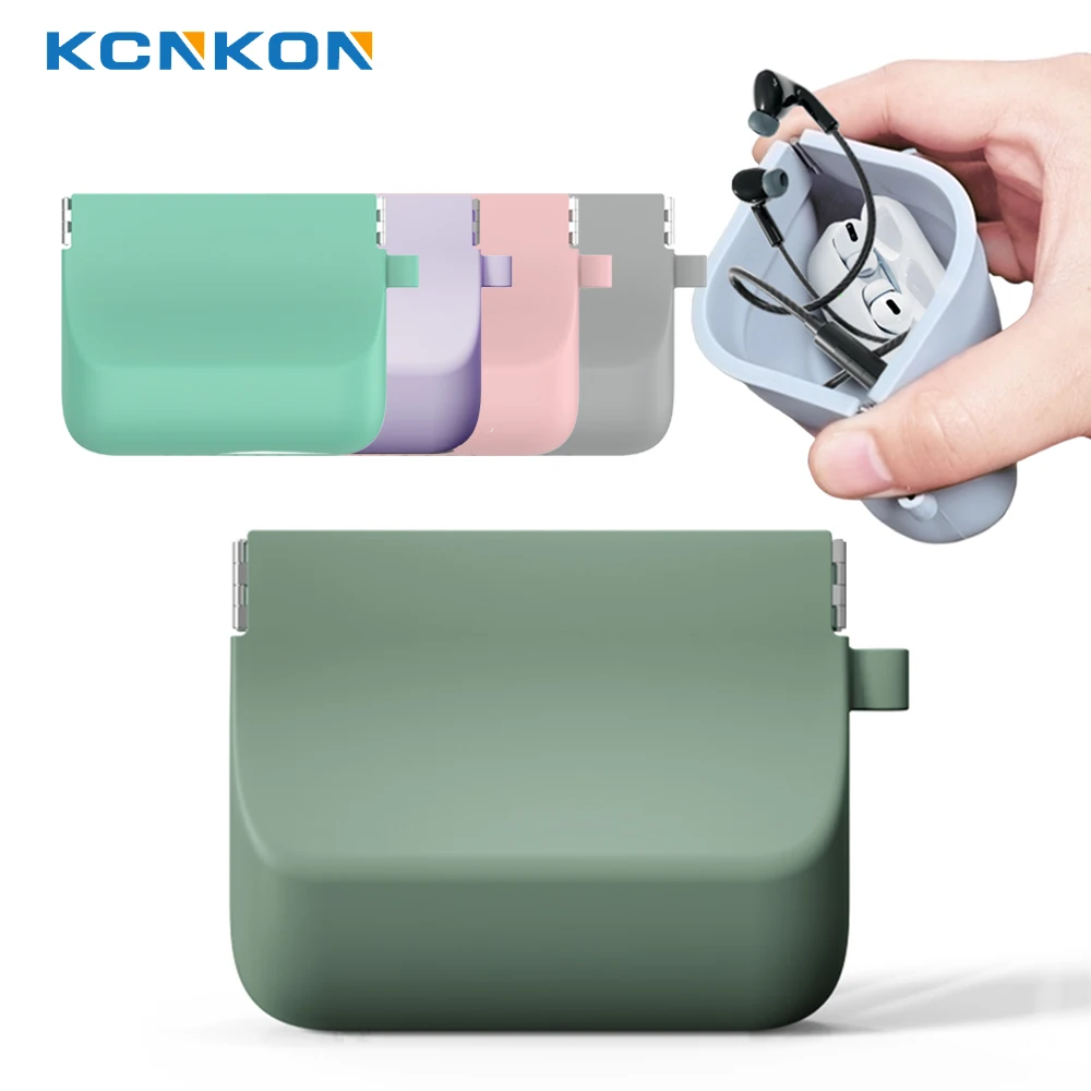 Silicone Headphone Organizer Earbud Case, Cable Storage Case Mini Key Bag Cell Phone Accessories For Earphone, Earbud, Cable, Co