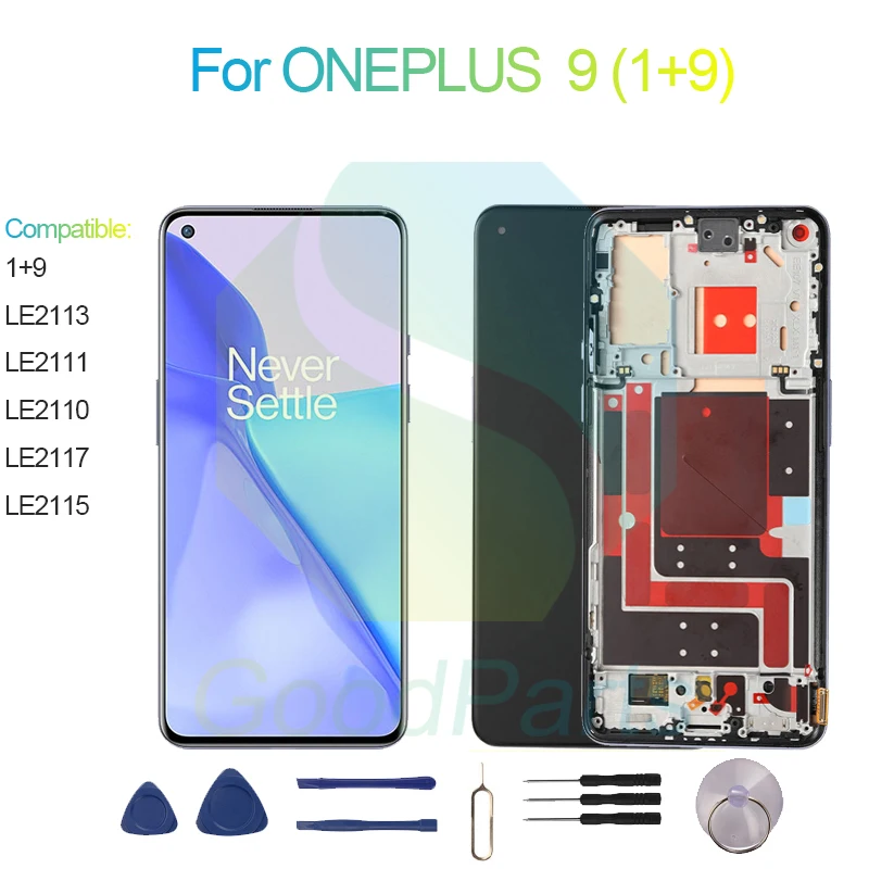 

For ONEPLUS 9 Screen Display Replacement 2400*1080 LE2113, LE2111, LE2110, LE2117, LE2115 1+9 LCD Touch Digitizer