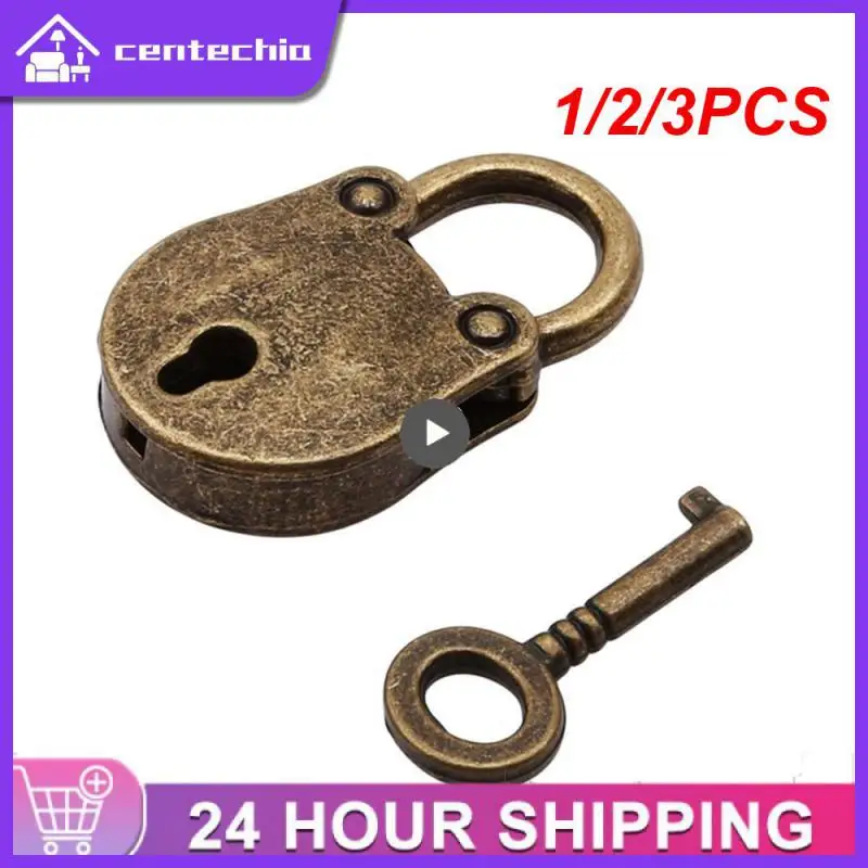 1/2/3PCS Vintage Old Antique Style Mini Archaize Padlocks Key Lock With key (Lot Of 3)