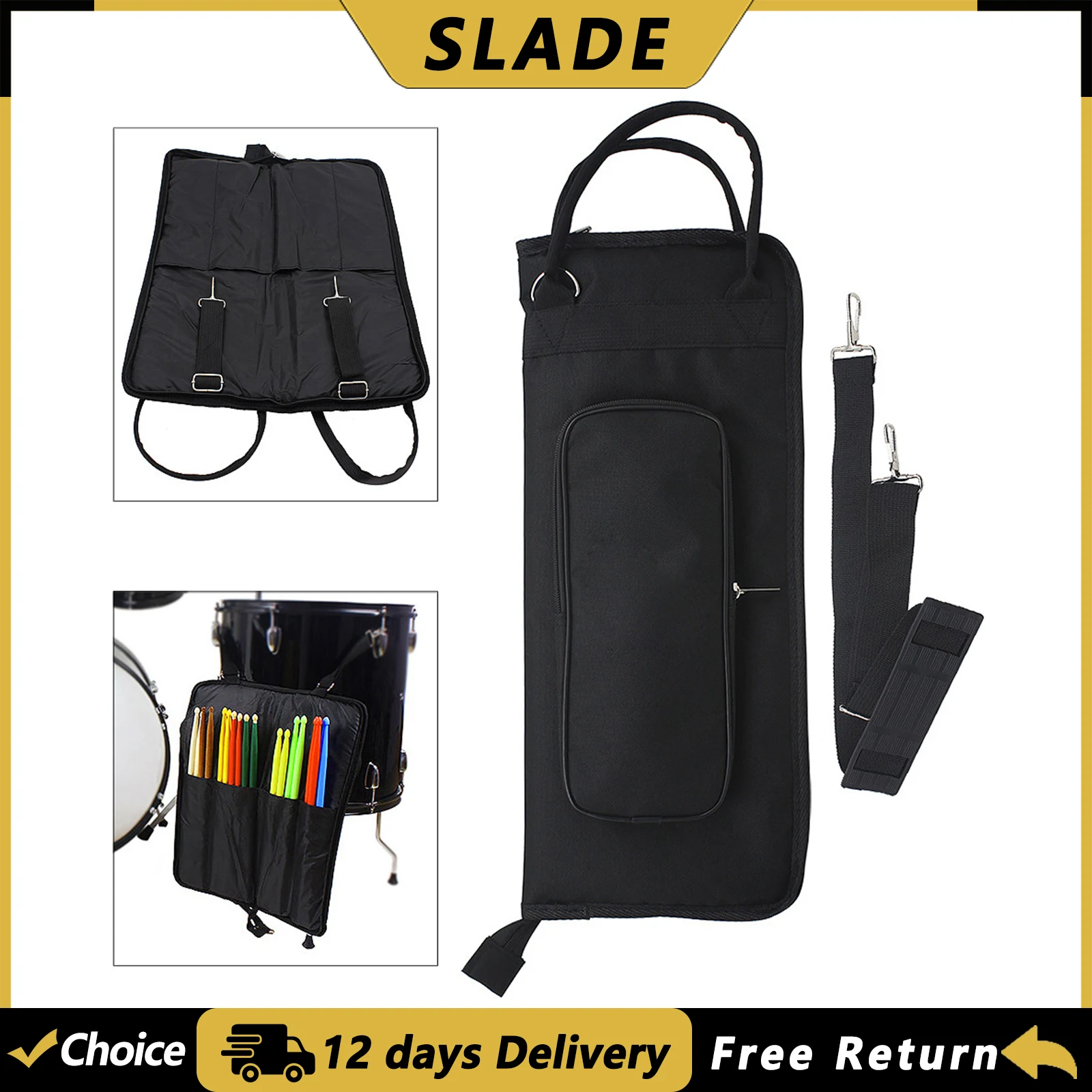 SLADE طبل عصا حقيبة يد رشاقته القطن أكسفورد القماش مقاوم للماء حقيبة الظهر أكياس سعة كبيرة قرع أداة الملحقات #1