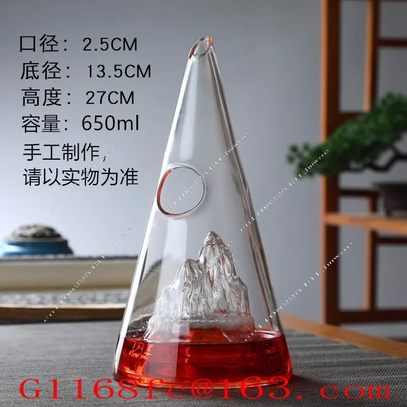 Creative Iceberg Waterfall View Mountain Decanter High Borosilicate Glass Red Wine Ware Hotel Wine Ware Household Wine Glass