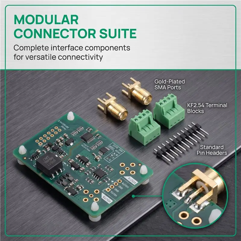 T19C Digital-To-Analog Converter Board For DAC8563 Isolated Dual-Channel 16-Bit PMOD Interface For DAC Module