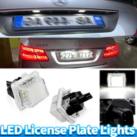 Rear LED Number License Plate Light Canbus for Mercedes-Benz C E S Class Powered By 18-SMD Xenon White LED & Can-bus Error Free