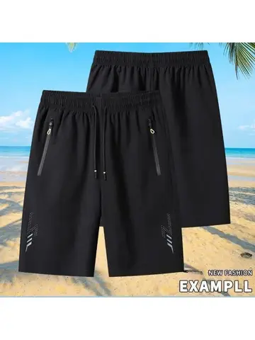 Summer Men's Sport Shorts Cool Sportswear Running Shorts Casual Bottoms Gym Fitness Training Jogging Short Pants Men Black Gray