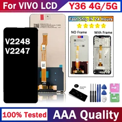 6.64“inch Y36 Display Screen For Vivo Y36 4G/5G V2247 V2248 LCD Display Touch Screen Digitizer Assembly With Frame