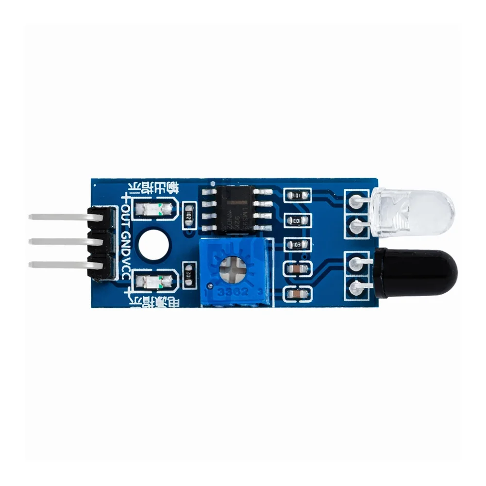 Infrared Obstacle Sensor Module with Potentiometer for DIY Robot Kits 2cm 30cm Adjustable Detection Distance 35deg Angle